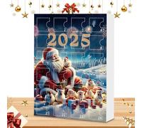 Holiday Chicken Ornaments - 2D Chick Pendants Set, Colorful Countdown Calendar , Fun Charm Set, Display Designs | Collection