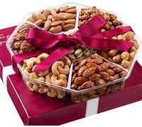 Holiday Christmas Nuts Gift Basket - Assortment Of Sweet & Roasted Salted Gourmet Nuts - Assorted Food Gift Box for Thanksgiving, Fathers Day, Mothers Day, Sympathy, Family, Men & Women