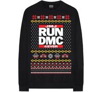 Holiday Christmas Sweatshirt Run DMC Black XL