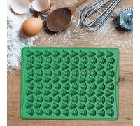 Holiday Cookie Cutter Christmas 100 Cavity Tree Shaped Baking Pan for Cookies & Chocolate Ideal for Holiday Baking Festivities (Green, 30x20x1. 1cm)