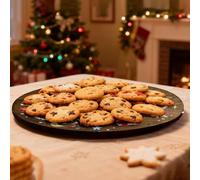 Holiday Cookie Cutter Cookie Plate Wooden Eve for Santa Board Santa Tray for Milk Cookies and Carrot Reindeer Snack Plate Holiday Celebration Holida (Brown, 30cm)