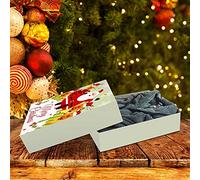 Holiday Cookie Cutter Santa Gift Cookies, Baking Packaging Candy Paper for Christmas Decoration (Green, White, One Size)