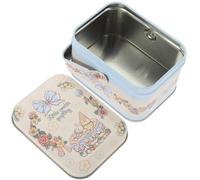 Holiday Cookie Tinplate Candy Box with Handle for Cookies and Chocolates | Sturdy Lightweight Tinplate, Small Portable Box, Festive Printed Style, Party Favor Packaging for Holiday Gifting