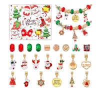 Holiday Countdown,24 Days Bracelets Making Kit - Holiday Countdown Activity | for Girls Teens Daughters Wife Party Winter Celebration Family Gathering