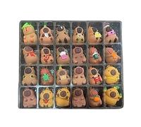 Holiday Countdown - 24 Days Capybara Collectible Ornaments | Christmas Decorative Figurines, Adorable Dolls for Living Room Bedroom Home Apartment School Party Winter Celebration Family Gathering