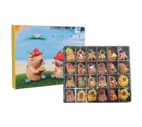 Holiday Countdown Calendar - 24 Days Capybara Collectable Ornaments - Christmas Countdown Toys - For Living Room Bedroom Home Apartment School Party Winter Celebration