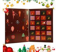 Holiday Countdown Calendar - 24 Empty Collectible Boxes for Counting The Days | Christmas Account | For Daily Family Activities in Living Room Bedroom School Party