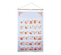 Holiday Countdown Calendar - 30 Days Cloth Wall Ornaments, Fun Activity Calendar With Pockets | Home Apartment School Party Celebration Family Gathering