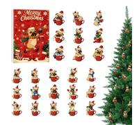 Holiday Countdown Calendar, Acrylic Days Animal Design, Dog Themed , Funny Countdown Calendar for Boys Girls with Chalet Display