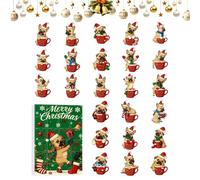 Holiday Countdown Calendar, Acrylic Days Animal Design, Dog Themed , Funny Countdown Calendar for Boys Girls with Chalet Display