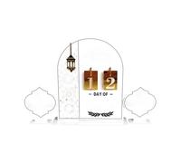 Holiday Countdown Calendar, Acrylic Tabletop Decor, 20x20x4cm, Festival Countdown Display, Seasonal Calendar Ornament, Decorative Home Accent, For Desk, Mantel, Shelf, Dining Table