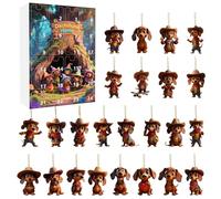 Holiday Countdown Calendar for Kids - Acrylic Display 24 Days, Adorable Hanging Panel, Decorative Wall Ornament | Cowboy Dress Memories Bas