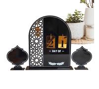 Holiday Countdown Calendar,Middle Eastern Festivals Countdown Decor,Advent Acrylic Tabletop Decor | for Desk Mantel Dining Table Shelf Entryway