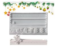 Holiday Countdown Calendar Shape, Christmas Calendar Epoxy Resin Mould Reusable Craft Supplies Casting Moulds for Soap Candle Wax Plaster Celebrations Party Art Course Adults