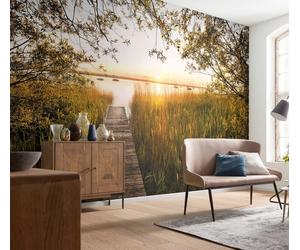 Holiday decor Wallpaper 368x248cm Wall Mural living room summer day at lake