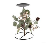 Holiday Decoration Candlestick for Use on Tables, Cabinets, and Various Home Settings to Add Seasonal Elegance (Candlestick)