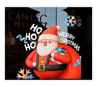 Holiday Decorations Christmas Decorations Window Clings Stickers Santa Claus Cling Xmas Window Decals Winter(Color2,S)