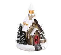 Holiday Decorative House Lighted Miniature Cottage Tabletop Ornament Snowy Hamlet With Built In Lights And Realistic Accents Suitable for holiday, 2021 Model C, style to 8