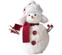 Holiday Decorative Knitted Snowman Doll with Foam Material and Hanging Style, European Craftsmanship for Creating Festive Atmosphere Indoors (Big)