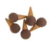 Holiday DIY Felt Ice Cream Ornaments for Creative Christmas Decor, Perfect for Crafting Festive Decorations and Adding Whimsical Elements to Wreaths (brown)