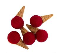 Holiday DIY Felt Ice Cream Ornaments for Creative Christmas Decor, Perfect for Crafting Festive Decorations and Adding Whimsical Elements to Wreaths (red)