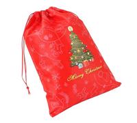 Holiday Drawstring Pouches - Christmas Candy Bags | Decorative Fabric with Simple Tie Closure, Perfect for Treats, Small Presents, Party Handouts, Winter Celebration, Gift Table Arrangements
