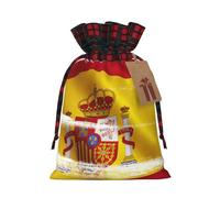 Holiday Drawstring Spain Flag Print Gift Bags,Assorted Size Small,Medium,Holiday Xmas Presents Wrapping Bags With Tags