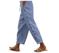 Holiday Essentials For Women Boho Trousers Uk Pull On Patchwork Womens (Blue, L)