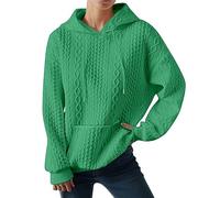 Holiday Essentials for Women s Women's Hoodies Long Sleeve Oversized Hooded Sweatshirt Loose Plain Jumpers Outerwear Ladies 2024 Trendy Clothes Pullover Tops with Pockets Deals Of The Day Green