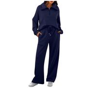 Holiday Essentials for Women Travel Tracksuit Full Sets for Women UK 1/4 Zip Sweatshirts Sweatpants Jogger Set 2 Piece Co Ord Sets Outfits Gym Activewear Y2k Lounge Wear 1 Pound Items With