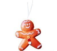 Holiday Foam Ball Hanging Ornaments with Multiple Christmas Shapes Including Ice Cream, Cake, Candy, Donut, and Snowflake (Spiced Biscuit Man)