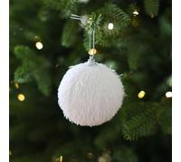 Holiday Foam Ornaments with Glitter and Floral Bud Design, Hanging Decorations to Enhance Christmas For Tree Decor (C)