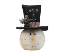 Holiday For indoor and outdoor snowman ornament crafted from fabric and PP cotton, perfect for seasonal Christmas decorating (D)