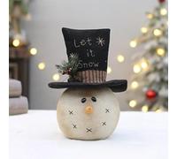 Holiday For indoor and outdoor snowman ornament crafted from fabric and PP cotton, perfect for seasonal Christmas decorating (E)
