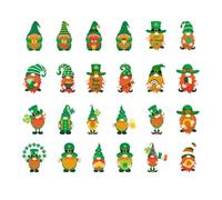 Holiday Gnome Fridge Magnets, St Patricks Day Car Magnets - 24 x Irish Parties Shamrock GNOME for Fridge | Garage Magnet for Irish Holidays, Kitchen, Car Door, Whiteboard, Dishwasher