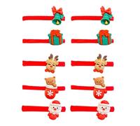 Holiday Hair Ties Set - Fun Themed Ponytail Holders | Plush and Elastic Bands with Colorful Decorative Accents Suitable for Adults Kids Hair Styling Gift Parties Family Events Winter Festivities