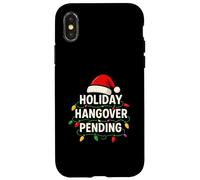 Holiday Hangover Pending Funny Christmas Subtle Bah Humbug Case for iPhone X/XS