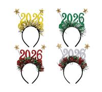Holiday Headband Set - 4 Piece Christmas Headwear 2026, Fun and Festive Accessories, Soft Lightweight Comfortable Design, Suitable for Party Costumes, Winter Outfits for Kids Women Celebration