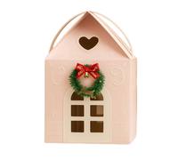 Holiday Home Deluxe Box, Red Christmas Cottage Luxury Housewarming Presents & Seasonal Celebration Box Holiday Decor Wonderland Cabin Design Festive Present Packaging Home Shelf Display Box