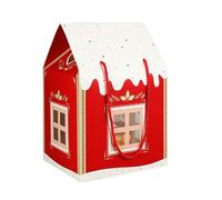 Holiday Home Deluxe Box, Red Christmas Cottage Luxury Housewarming Presents & Seasonal Celebration Decor Wonderland Cabin Design Festive Present Packaging Shelf Display Seasonal Gifting Decor