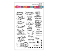 Holiday Hugs Sentiments Clear Stamp Set from The Holiday Hugs Collection by Stampendous