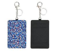 Holiday Id Card Holder with Key Ring Bus Pass Holder for Men Women with 2 Card Slots Slim Wallet for Nurse Teacher Student Meal Bank Credit Cards Daily Use Bus Driver Accessories