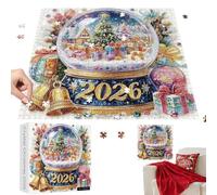 Holiday Jigsaw Puzzle 2025 - Christmas Crystal Ball Puzzle, Challenging Craft Art Game for Family Leisure Play | Festive Jigsaw Puzzlle for Adults Children Men Women Home Decoration