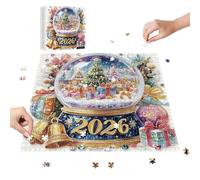 Holiday Jigsaw Puzzles, Christmas Tree Crystal Ball Puzzle, Art Craft Fun Games Toy for Family Leisure Play Beginners Men Women Children Vacation Enjoyment