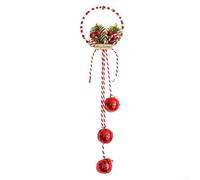 Holiday Jingle Bell Pendant for Christmas Tree and Wreath Crafted from Iron with Festive Sound (A)