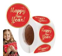 Holiday Label Stickers - Round Seal with Shine, Luminous Greeting Marker Label, Decorative Festive Dot Set, Cheerful Self-Adhesive Circle Accent, Gift Wrapping Accessory