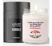 Holiday Lover Gift - Luxury Soy Wax Candle - Vanilla, Jasmine, Sugared Almond - Makester