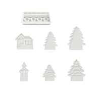 Holiday Making Mold Set Christmas Silicone Tree House, B