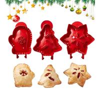 Holiday Mini Pie Mold, 3PCS Mini Pie Molds for Baking, Apples-Pumpkins and Acorn-Shape Fall Thanksgiving Halloween Apple Pumpkin Hand Pies Maker (3PCS-A)