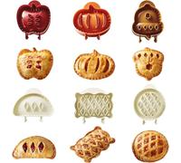 Holiday Mini Pie Mold,Hand Pie Press Molds Maker for Baking,Party Food Apple Pie Mold, Party Potluck Hand Pies Molds, Pumpkin Cookie Cutters, for Festivals and Parties (B+C)